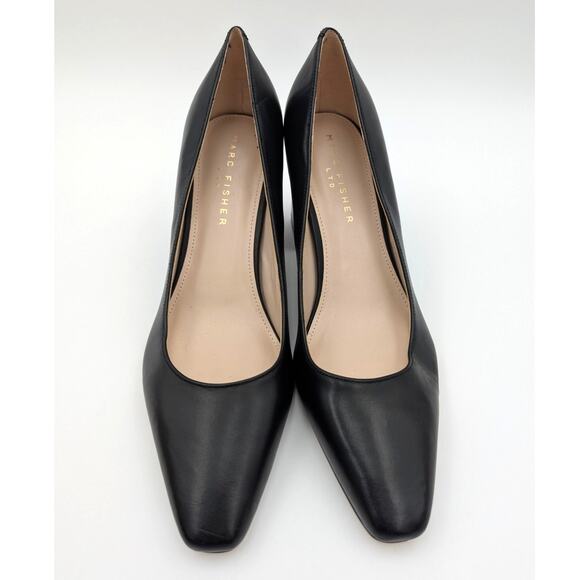 Marc Fisher Square toe Classic Heel Pump Women's Black Size US10M EU41 - Picture 3 of 13